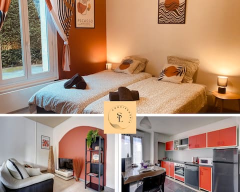 Comfort, parking-near Lyon- Ideal for couples/work
