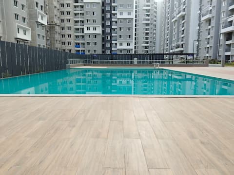 2BR w/AC/Pool/Gym/@Hebbal, Airport, dravid/padukon