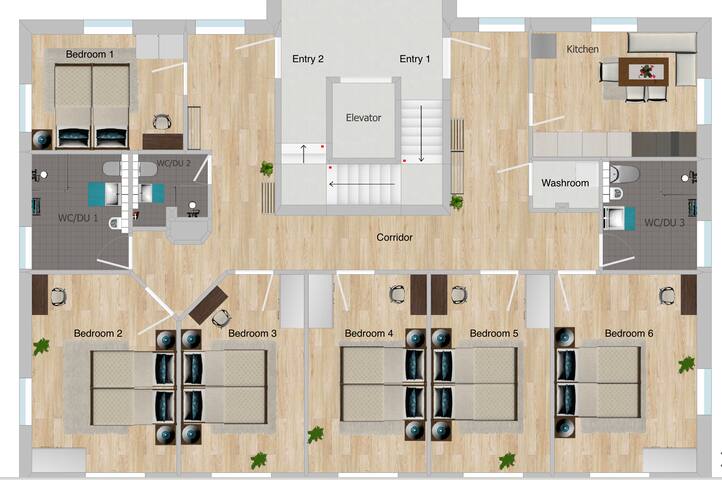 LTA Apartment Süd No.2 / 12P / Parkplatz / S-Bahn gallery image 5