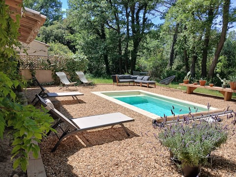 Character villa, swimming pool between Aix and Luberon