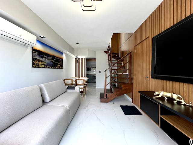 Duplex Frente a Praia | Wifi, A/C + Vista Mar