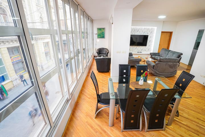 Spacious Promenade View Apt - Near Eternal Flame - Bosna Hersek