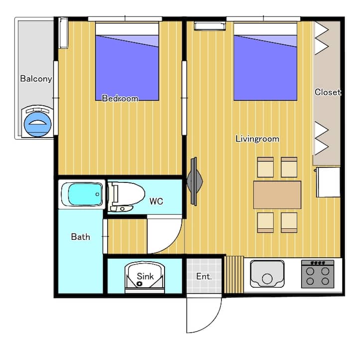 5 Mins Walk To The Entrance Of Dotonbori Cozy Apt - Japón