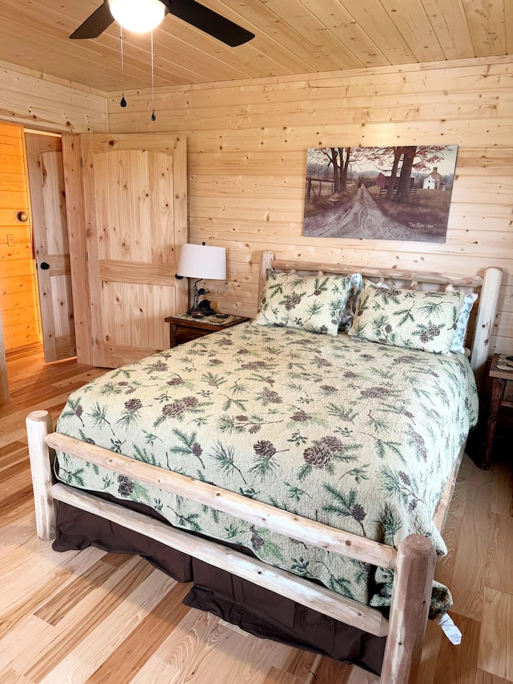 Is it 10 am already?  It certainly could be :)  You may be thinking "I never sleep that late?"  It easily happens in the country. We think you will get a fantastic night's sleep in this queen size bed.