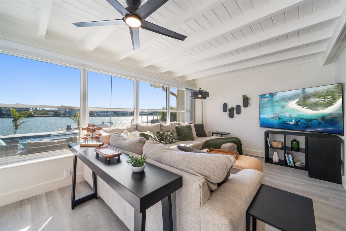 Popular Airbnb listing: NEW! Waterfront Hot Tub, Heated Pool, & Golf Cart in Indian Rocks Beach