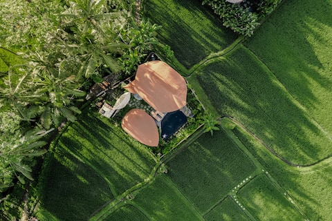Natural Eco 2BR Bamboo Villa with Ricefield View
