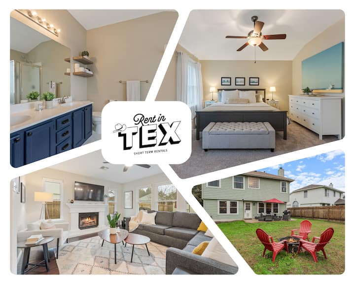 4br Retreat Near Austin | Backyard & Fire Pit - Pflugerville, TX