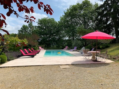 Les Rosiers House with private heated pool