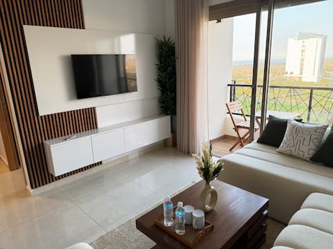 Successful Airbnb property: Unobstructed View of Park/Beach in Ain Harrouda
