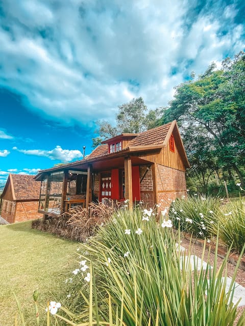 Chalé Bordô in Serra Gaúcha with breakfast