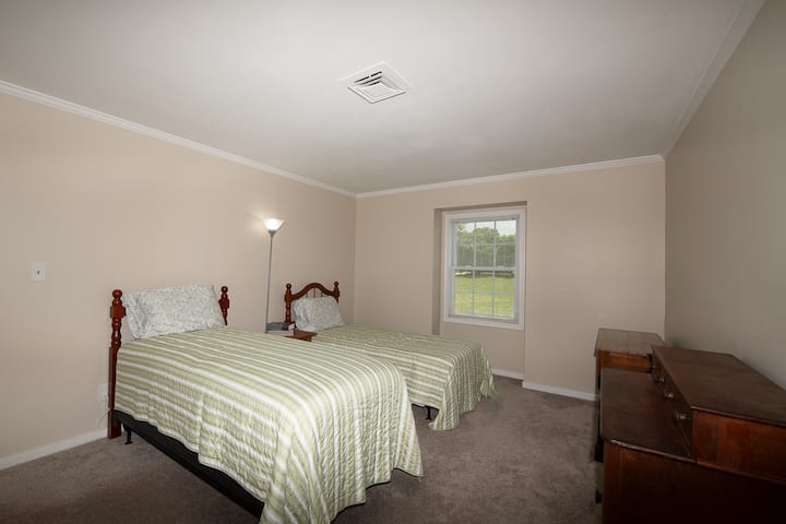 From this room, you have views of our pastures and may see cows and sheep grazing.