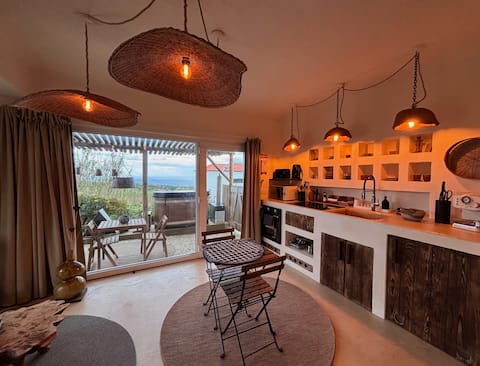 Successful Airbnb property: Chicken Raiser Cabin Unique Ocean-View w/Hot Tub in Colares