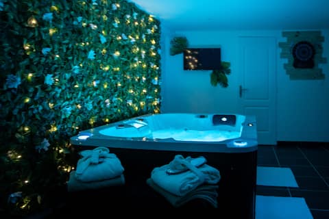 Castle Wall with Hot Tub