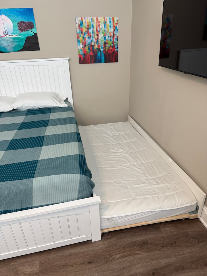 Twin trundle bed.