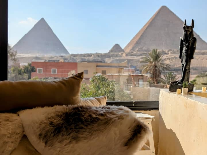 Artistic Home With Natural Charm & Pyramids View - Ägypten