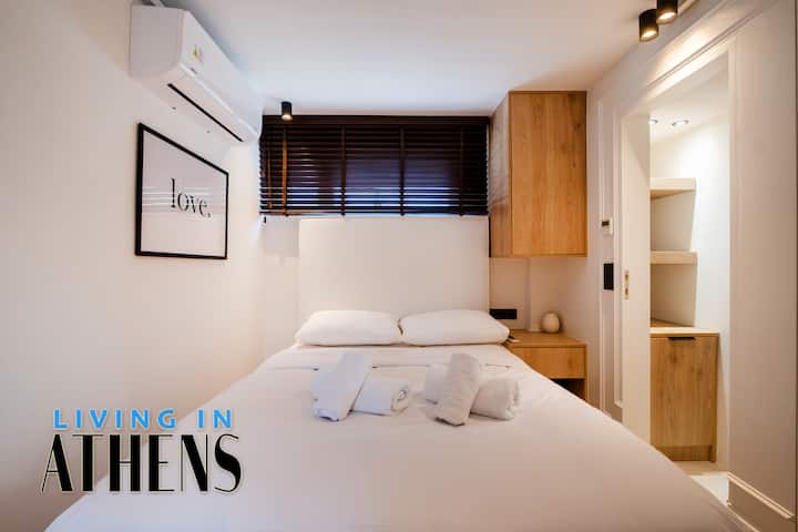 舒适的双人床。