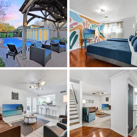 5 bd POOL | Sunroom| Pergola | 15 Min Galleria