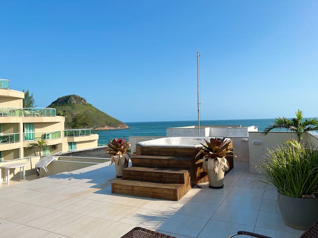 cobertura dois andares vista mar