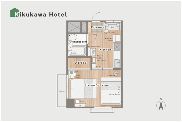 K2f3f・最大4名／1dk／森下駅／新宿・秋葉原直通・浅草近い／teamlab／tdlディズニー‼ - Ginza