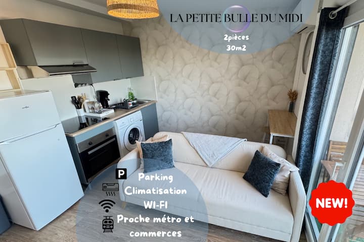 Petite Bulle Du Midi
T2-parking-1kmmétro-wifi-cosy - Castanet-Tolosan