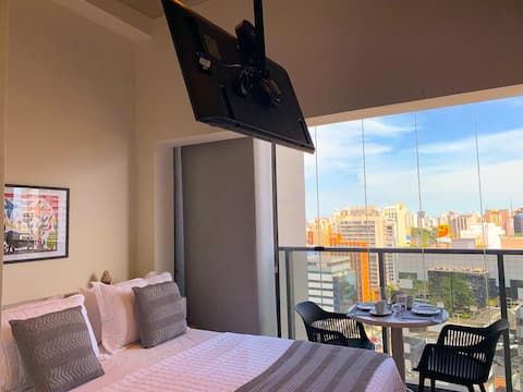 Studio On Paulista, com Piscina e Rooftop