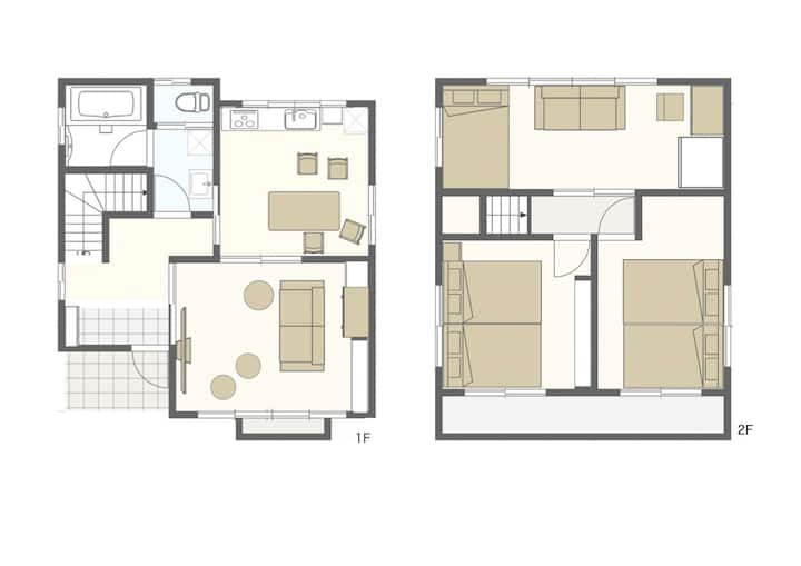 Freeparking｜privarehs｜3rooms｜75inchtv｜quiet｜disney - Kashiwa