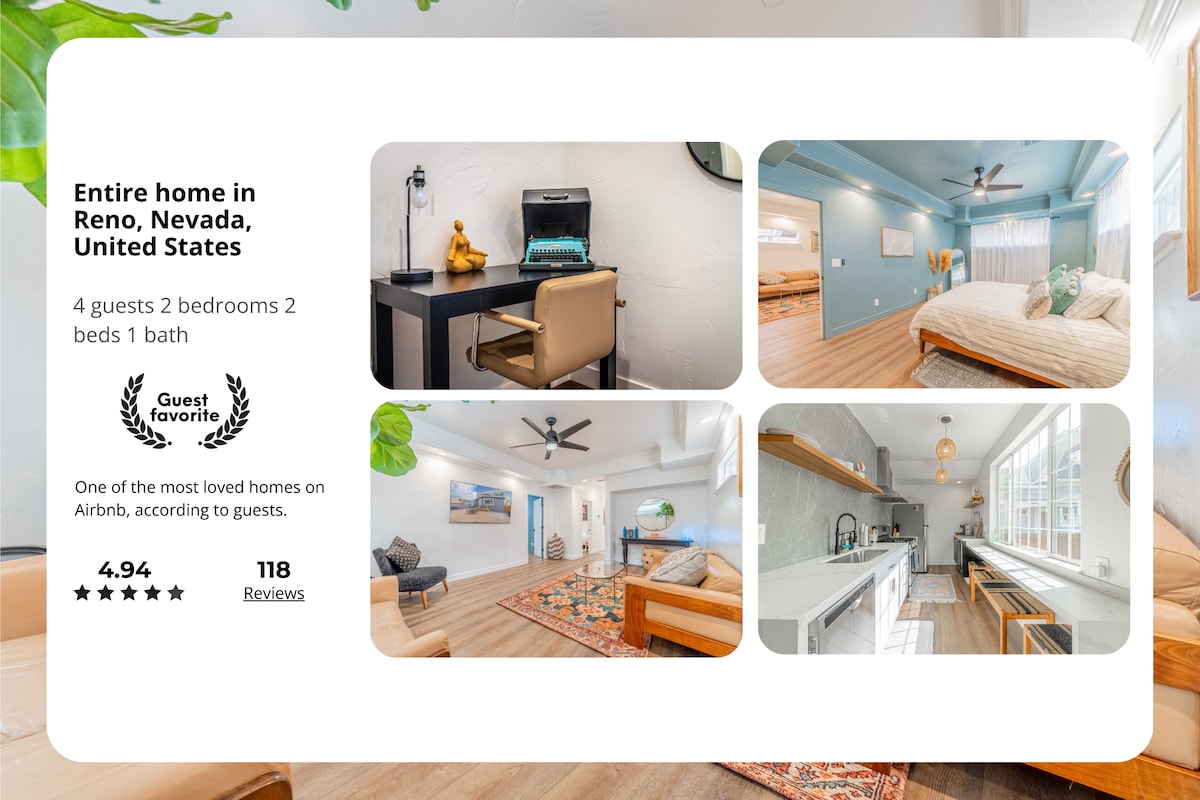 Stylish 2-Bedroom walking distance to Downtown - Houses for Rent in Reno,  Nevada, United States - Airbnb