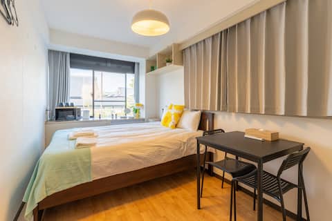 Kyoto 206/Near Honganji Temple/Kyoto Station 6 minutes direct bus/Elevator/Kitchen/Shared washing ma
