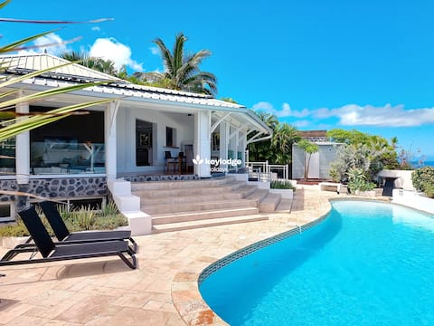 Villa Bleue - swimming pool, sea view - St-Gilles