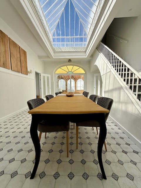 A palace-like villa with a private pool