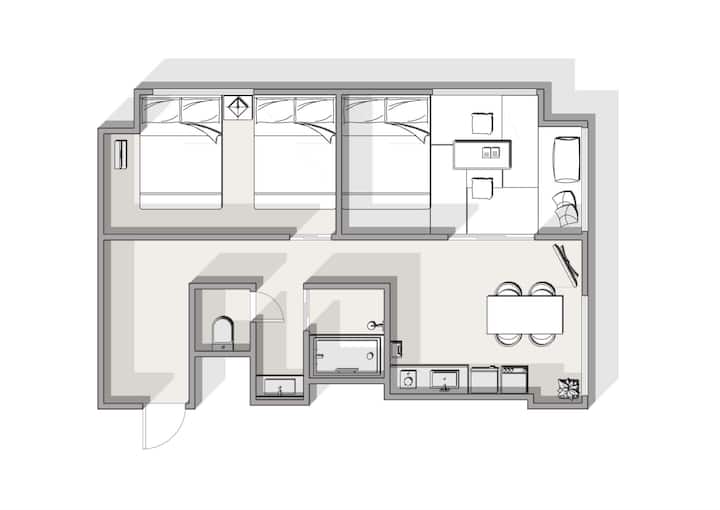 【B&kuromon1】family Room/8 Guests/5-min To Subway - 오사카시