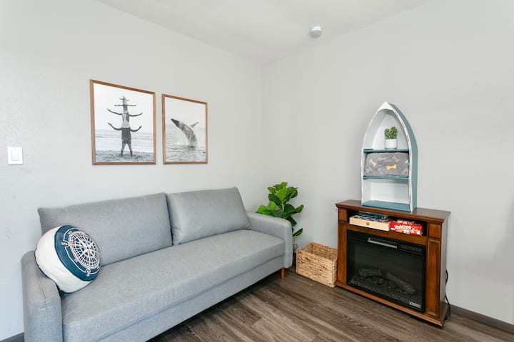 Relax indoors after exploring coastal trails or savoring fish and chips in Westport’s harbor district.