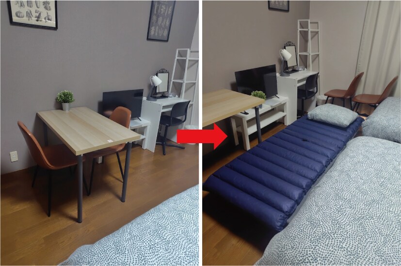 عند استخدام سرير قابل للطي بعرض 80 سم