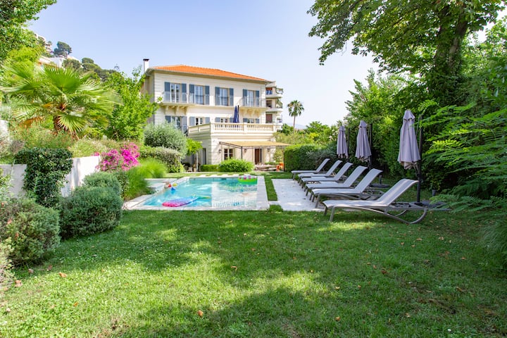 Villa 12pers Piscine Parkings Clim Bbq 10mins Mer - Niza