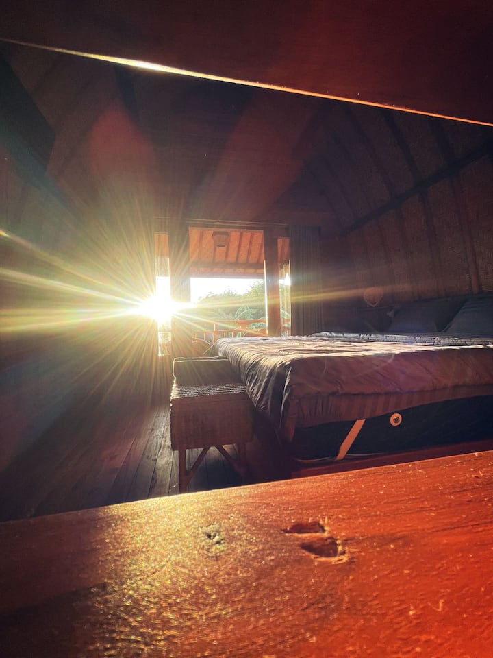 Განათებული სინათლით, აგებულია დასასვენებლად.