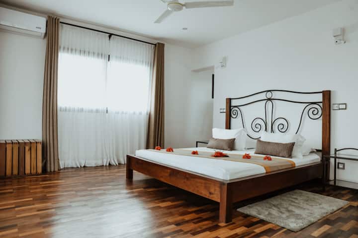 Largest master bedroom with oceanfront views, a full bathroom and attached / enclosed balcony / terrace. Please note that the actual room furnishings may vary slightly from what is shown here, with possible additions or minor differences.