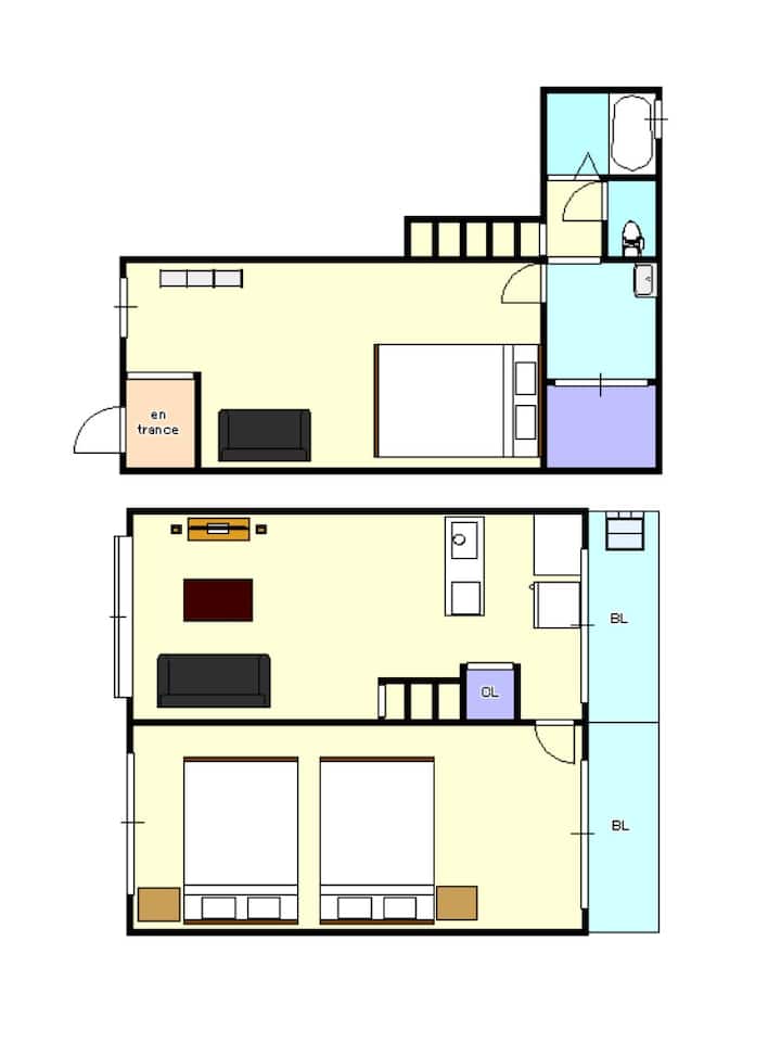 Totororoom 難波/心斎橋まで10分以内、通天閣まで徒歩3分！sr,ebisu  ステイ - Osaka