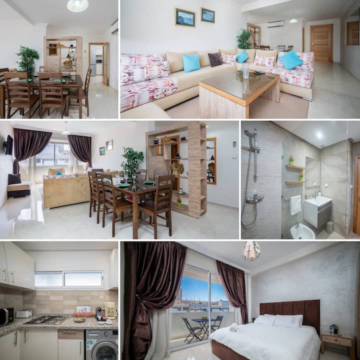 Cosy Appartement Moderne Hypercentral  500m Beach - Agadir