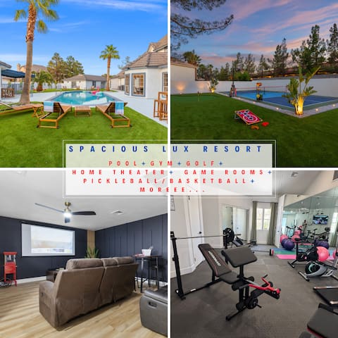 LUXResort Pool+Theater+Gym |Pickle/Basketball+More
