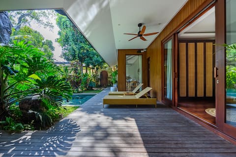 Tropical Family 3BR Villa•Garden•Pool•Calm Zone
