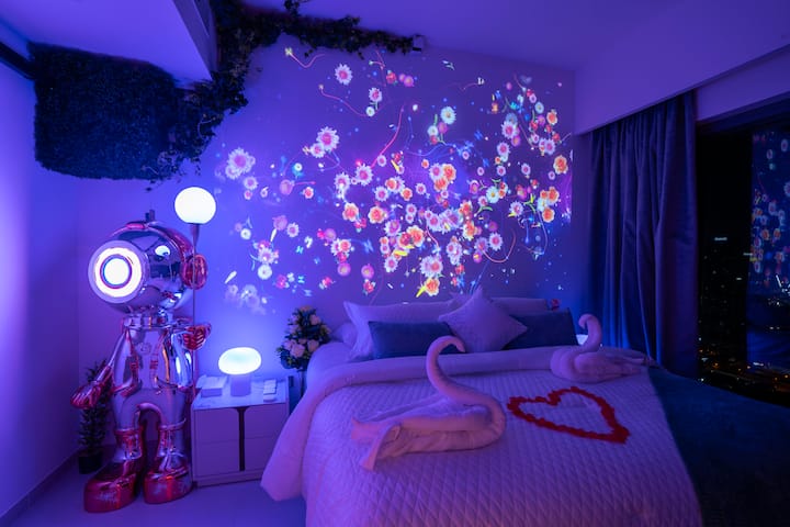 Habitación con flores