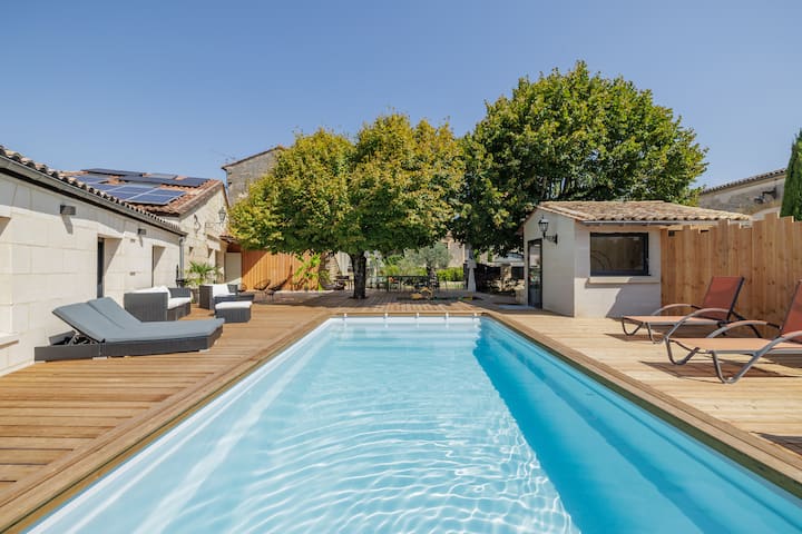 Piscine Au Sel, A/c, Spa & 5 Chambres | St-émilion - Saint-Émilion