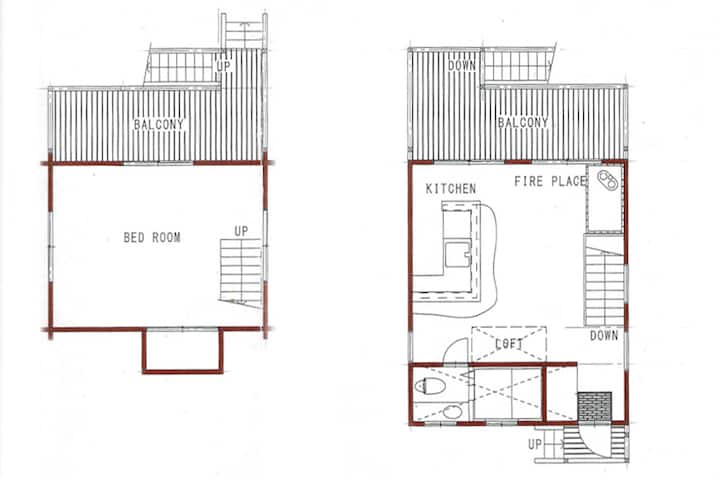 ログハウス波音：ペットと泊まれるオーシャンビューの貸別荘、海岸美を誇る白崎海洋公園まで車で5分！ - 고보시