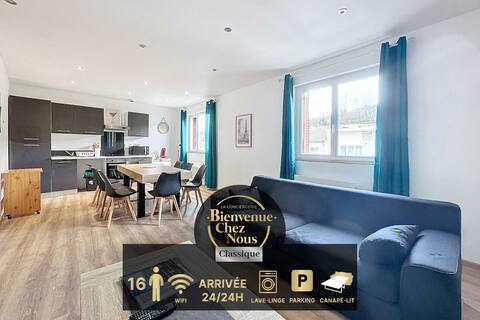 2 apartments combined 6 bedrooms + parking 16 people