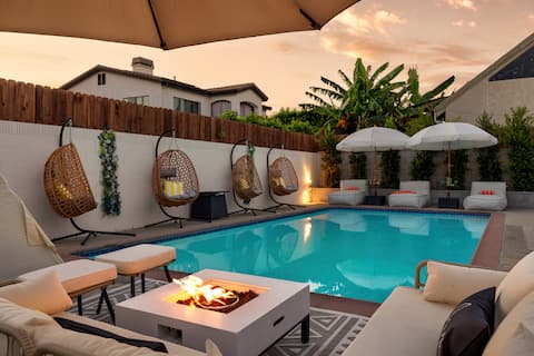 SoFi USC 10 mins ~ Pool ~ HotTub ~ Gym ~ West LA Retreat