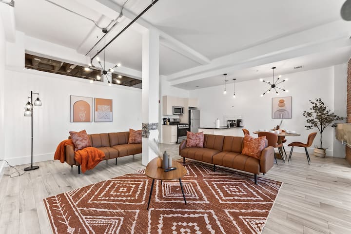 Nyc 20 Min Designer Loft | Gym, Desk & Parking - New Jersey