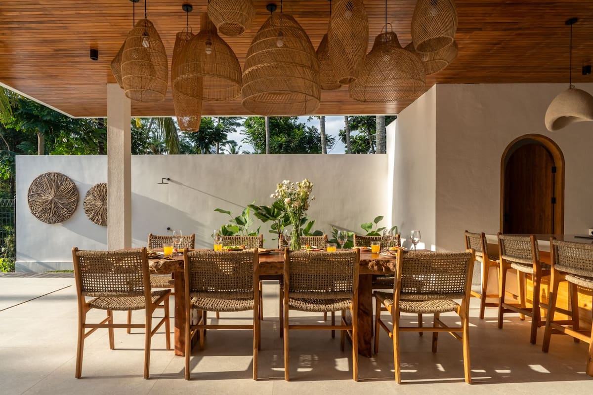 The kitchen at Fire Fly Bali Villa