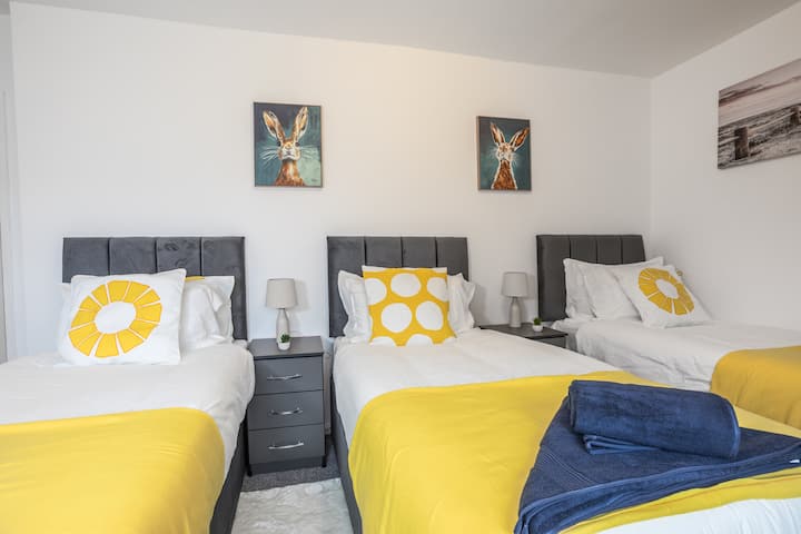 3 أسرّة مفردة أو سرير سوبر كينج ×1 + سرير مفرد ×1.