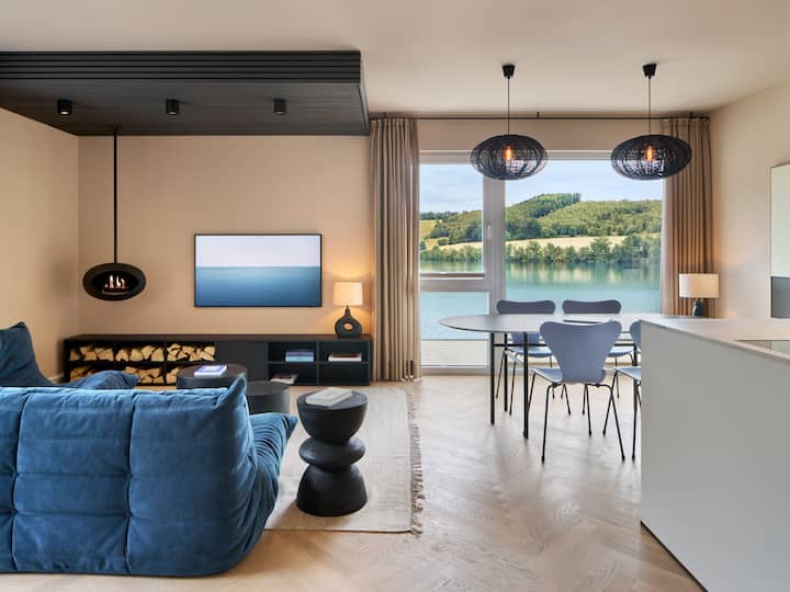 Design-apartment Am See Mit Sauna, Kamin & Jacuzzi - Olpe