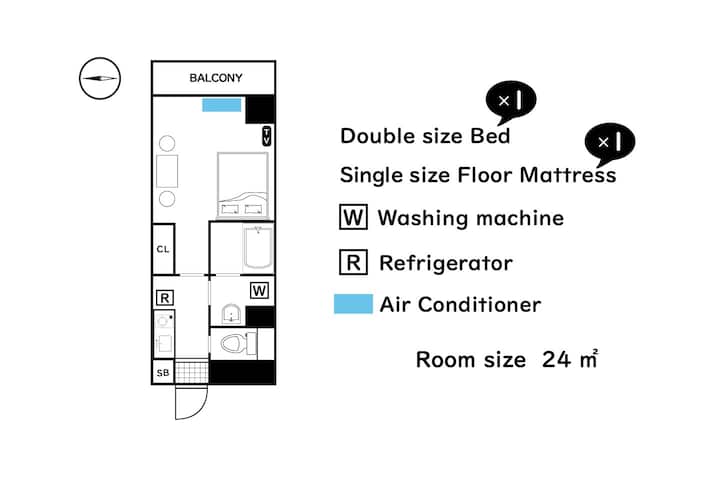 【新規Open】名古屋駅1駅、最寄駅3分、駐車場無料、airbnb手数料0円、清潔室内、展望最高 - Nagoya